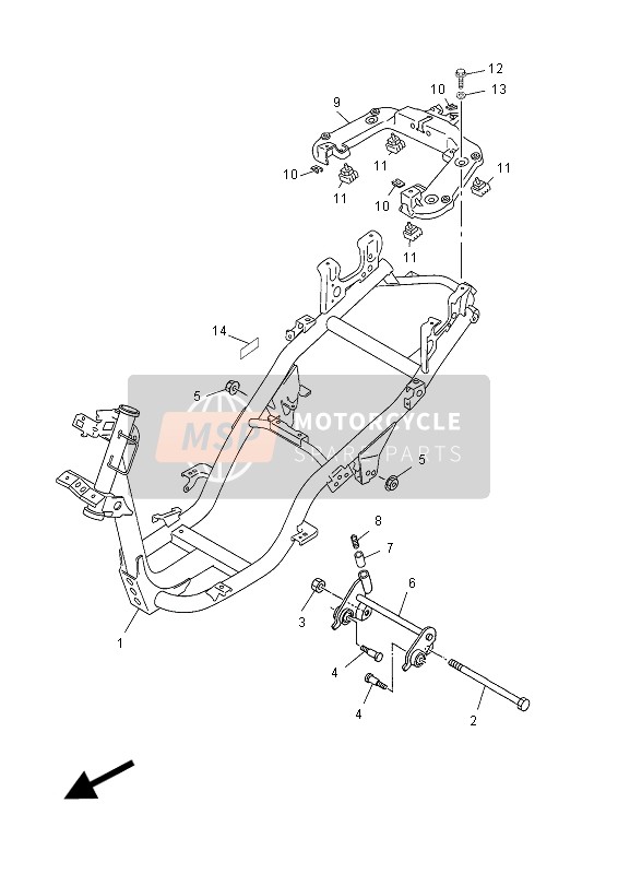 Yamaha YN50 NEOS 2012 Frame for a 2012 Yamaha YN50 NEOS